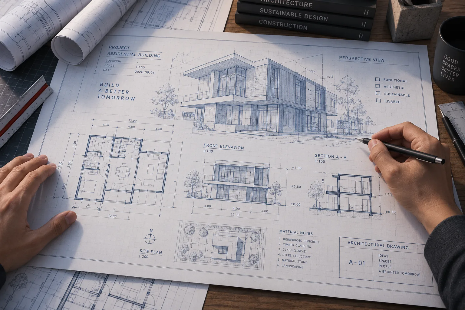 Gambar kerja arsitektur Kasharaya